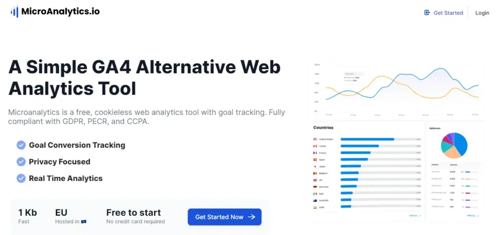 Privacy focused web analytics tool with real-time traffic analysis